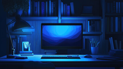 Fototapeta premium website offering online education. application education. A computer with pages open. Illustrations. Generative AI