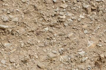 Granitic Rocks / Leucocratic Plutonic Rocks. intrusive / dikes. sheared and stained brown from iron oxides.( grdb ）. Angeles Crest Scenic Byway, Los Angeles County, California. San Gabriel Mountains.