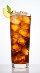 glas, trinken, cola, eis, erkältung, getränk, limonade, isoliert, cocktail, alke, flüssig, cha, weiß, erfrischend, cool, coke, braun, citron, essen, würfel, frisch, rum, gegenstand, blase, whiskey