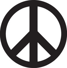 Peace Sign Icon Vector - Universal Symbol of Harmony and Unity