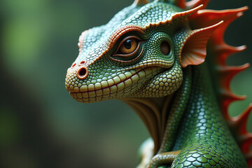 Obraz premium reptilian humanoid woman blends human lizard features highly detailed photorealistic