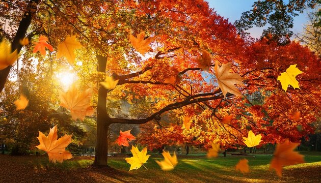 Autumn's vibrant embrace: A stunning display of nature's artistry.