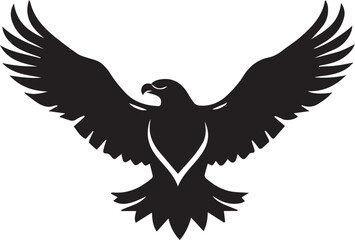 a black and wight eagle logo type silhouette design