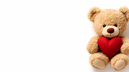 Obraz premium Adorable Teddy Bear with a Heart Full of Love