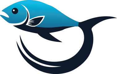 Fish Logo Type Silhouette Design
