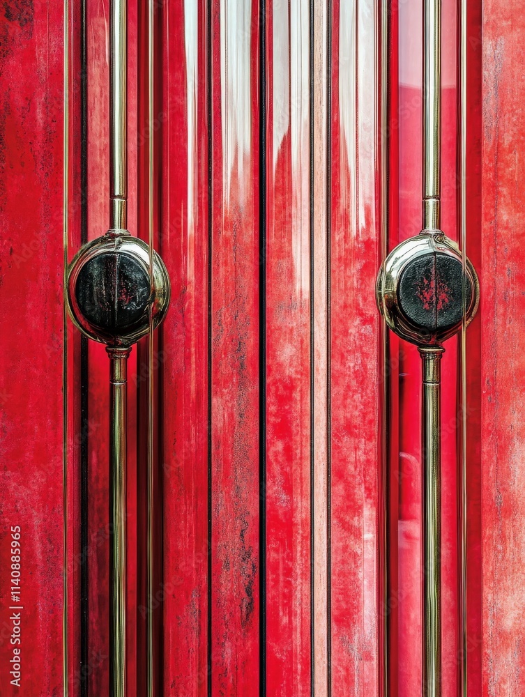Poster this artwork features elegant red and gold decorative panels that showcase a luxurious design, exudi