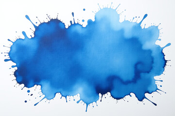 Obraz premium watercolor paint textured paper effect creating blue splash