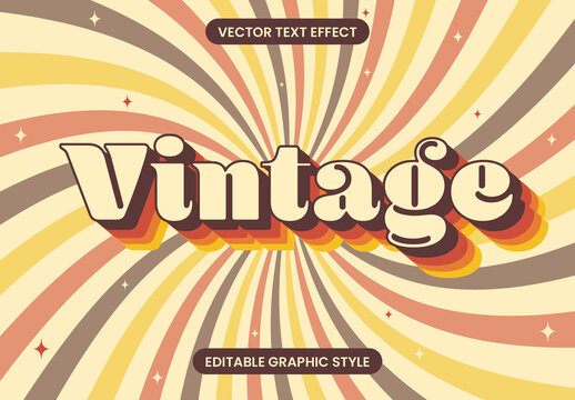 Beige And Brown Retro Vintage Groovy Funky 70s Text Effect