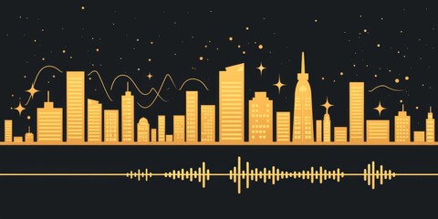 abstract city skyline