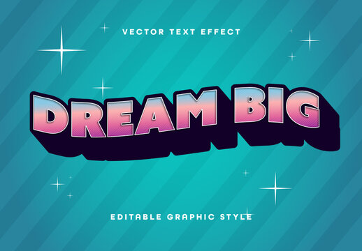Pink and Blue Retro Text Effect Template