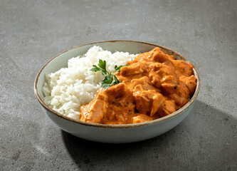 bowl of Chicken Tikka Masala with Rice