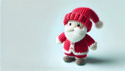 Charming Knitted Santa Claus - Festive Handmade Christmas Decor