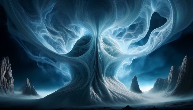 Human, life, dream, mysticism, power of thought, mirror. Images with artificial intelligence software.