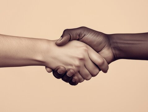 Handshake symbolizing unity and cooperation blurred background close-up image emotional context positive vibes