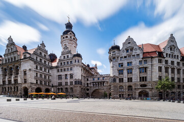 Fototapeta premium New Town Hall Building, Leipzig, Germany 