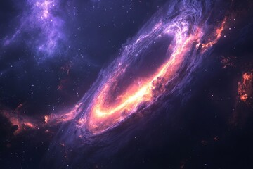 Obraz premium This captivating image illustrates a vibrant galaxy with swirling patterns and rich colors, symbolizing the dynamic beauty and complexity of the universe.