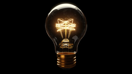 Light bulb with the lines are connected in a circle on the outside