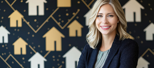 Modern Real Estate Agent Email Signature Design with House Icon Elements