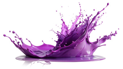 purple paint splash isolated on white background as transparent. PNG.AI GENERATED