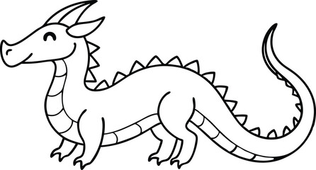dragon line art design
