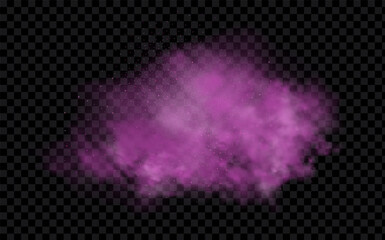 Pink powder dust with glittering shimmering swirls, shiny glitter design. Magical motion, sparkling lines on a black background.