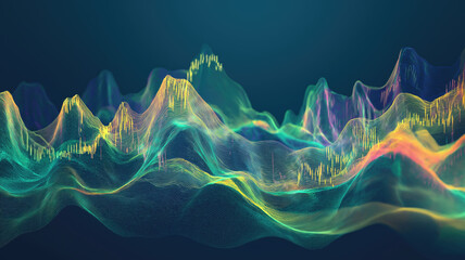 Abstract Background chart stock market. Generative AI.