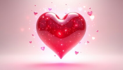 Radiant Heart with Sparkling Effects