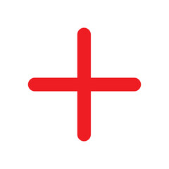 Obraz premium Plus Icon vector. Add plus icon, Cross Symbol Positive Sign vector illustration isolated on a white background.
