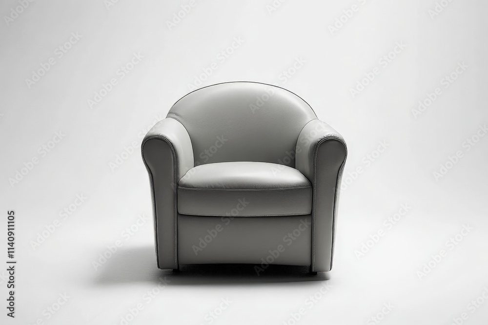 Poster an elegant leather armchair showcased against a minimalistic background, emphasizing simplicity and 