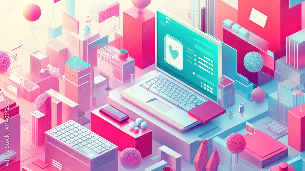 Wall mural creating software and website for different digital platform desktop pc, laptop, tablet, mobile phon