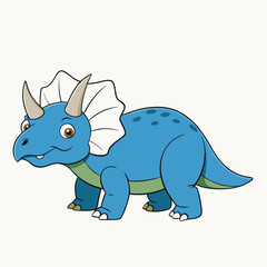 Hand Drawn T-Rex Dinosaur, Sketch dinosaur triceratops vector illustration. Natural prehistoric extinct animal of the Jurassic period.