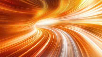 Dynamic abstract background with light streaks conveying speed and motion in vibrant warm orange tones.