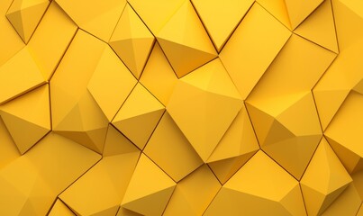 Obraz premium A geometric design featuring triangular shapes in gold-colored metal.