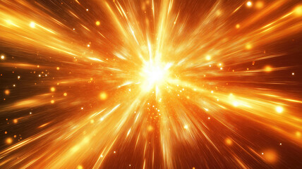 Naklejka premium Dynamic abstract background with light streaks conveying speed and motion in vibrant warm orange tones.