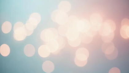Fototapeta premium Soft Blurred Bokeh Wallpaper with Light Circles in Various Sizes - Out-of-Focus Lights in Calming White, Soft Pink, and Light Blue Tones | Abstract, Aesthetic, High-Resolution Background for Digital U