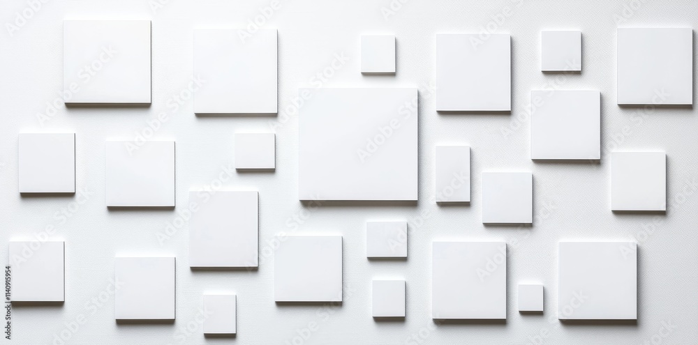 Poster an abstract white background with a textured geometric pattern of layered gray and white triangles a