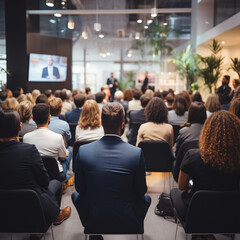 Obraz premium leute, business, konferenz, besprechung, seminar, group, audience, präsentation, hutweide, ausbildung, ereignis, diele, frau, schulung, publikum, klassenraum, aufziehen, lautsprecher, referat, bildsch