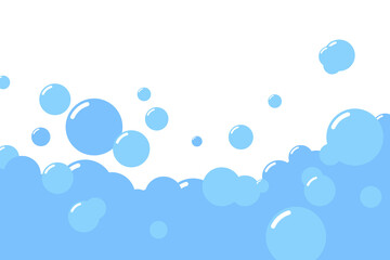 Soap foam bubbles suds framing shower gel, shampoo, shaving, mousse illustration