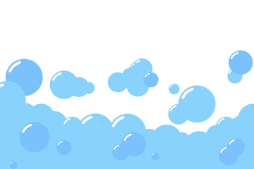 Soap foam bubbles suds framing shower gel, shampoo, shaving, mousse illustration