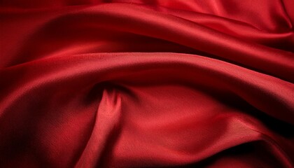elegant red fabric with smooth folds luxurious texture for backgrounds or fashion design