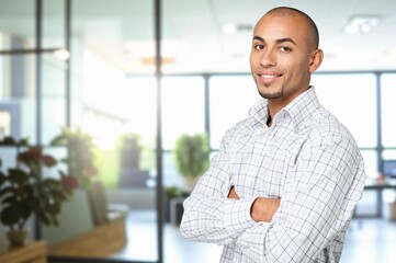 Happy young professional business man portrait.