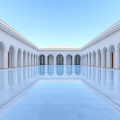 Obraz premium Grand Palace Courtyard Highlighting Luxury and Architectural Beauty