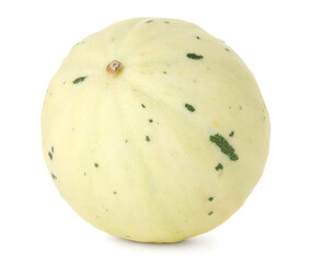 One fresh ripe melon isolated on white