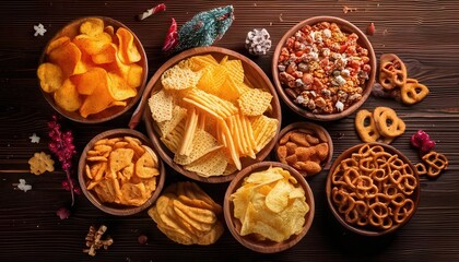 national snack day with different types of snacks
