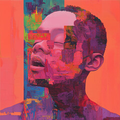 face of a person with paint