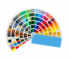 A palette of color maps, samples for determining the color. Catalog of paint samples, a color...