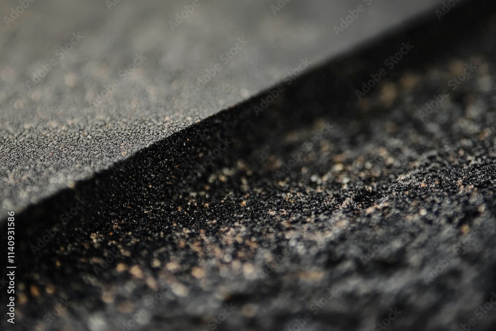 Fototapete this detailed view illustrates a rough black textured material, accentuating its various surface cha