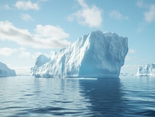 Majestic Arctic Icicleberg with Floating Ice