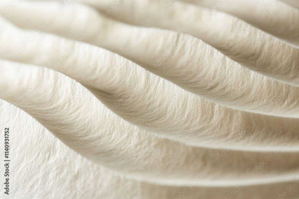 Fototapete This abstract image features flowing textures of layered paper, creating a visually stunning composition that emphasizes softness and fluidity in artistic design.
