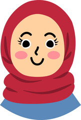 Muslim girl with hijab style